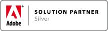 Logo des Adobe Solution Partner Silver-Progamms